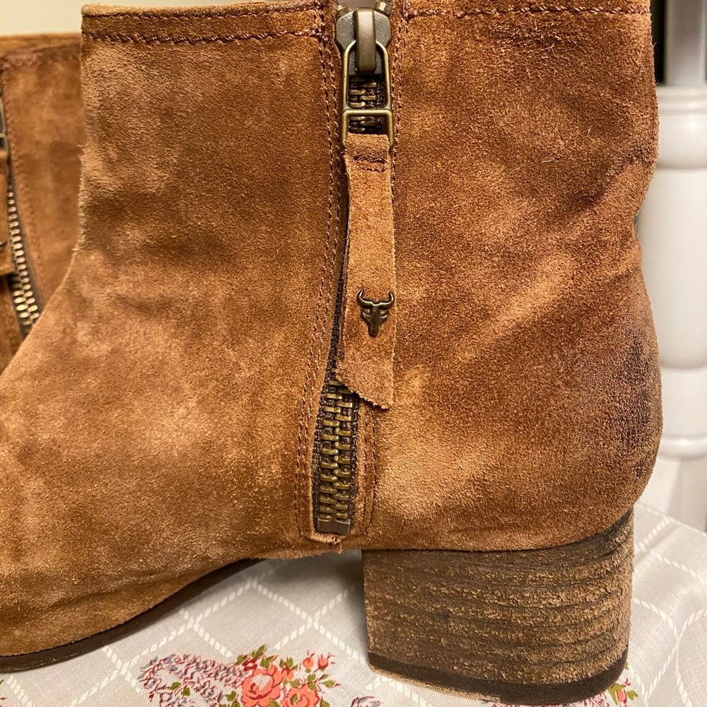 Trask 6.5 Zip-Up Ankle Boots Cognac Tan - Picture 5 of 7
